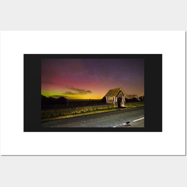 Aurora Borealis Northern Lights Over Nidderdale Yorkshire Dales 2581-A Wall Art by Spookydaz